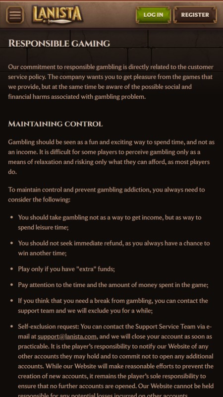 Lanista Ответственная игра