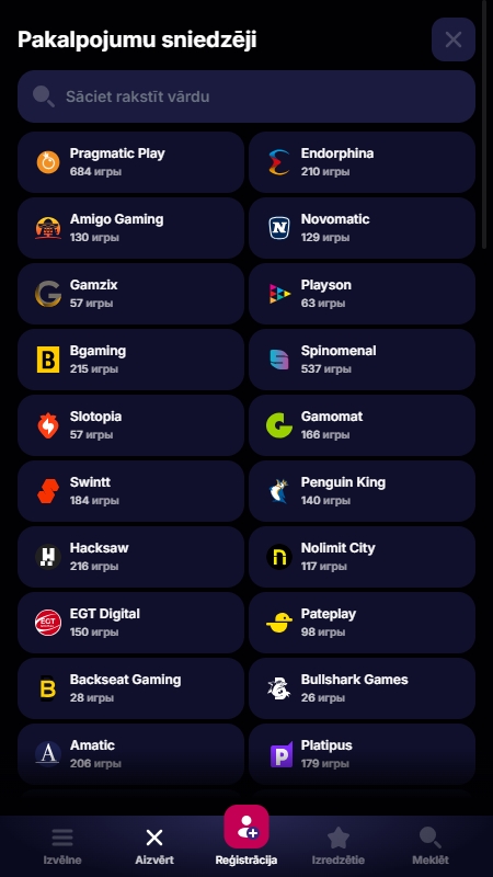 NV Casino Spēļu izstrādātāji