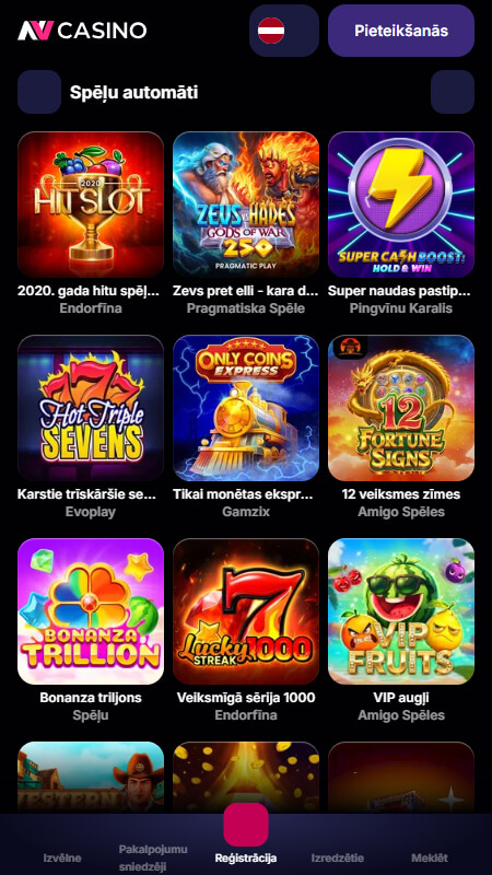 NV Casino Spēļu automāti