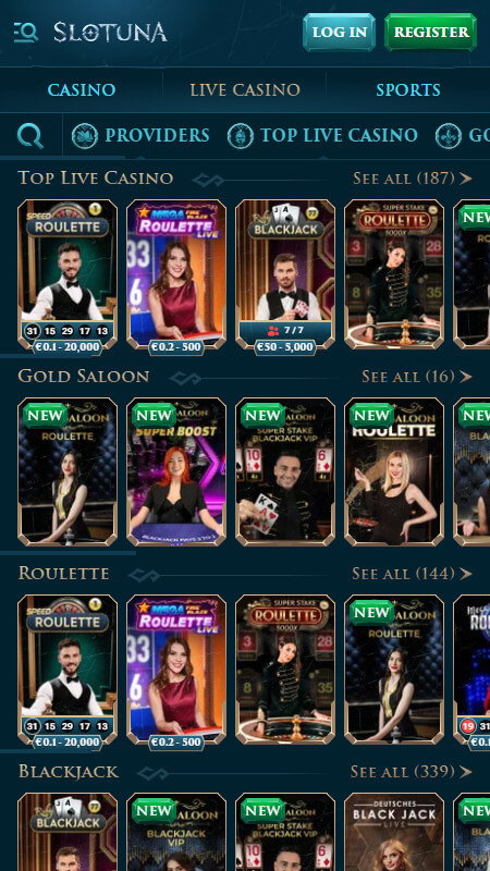 Slotuna Live-casino