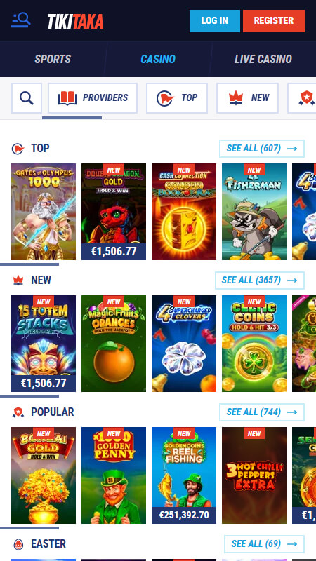 TikiTaka casino games