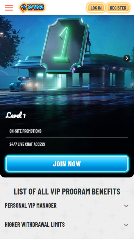 Wyns kazino VIP