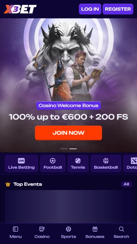 Tiešsaistes X3Bet mājas lapa