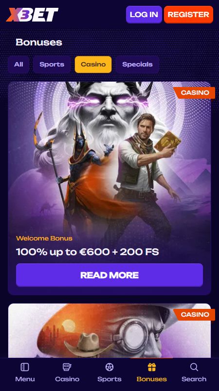 Akcijas lapa vietnē X3Bet