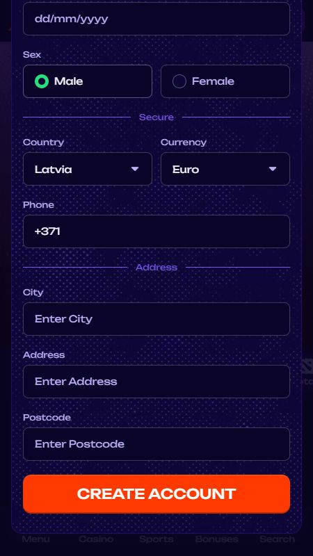 Konta izveide vietnē X3Bet