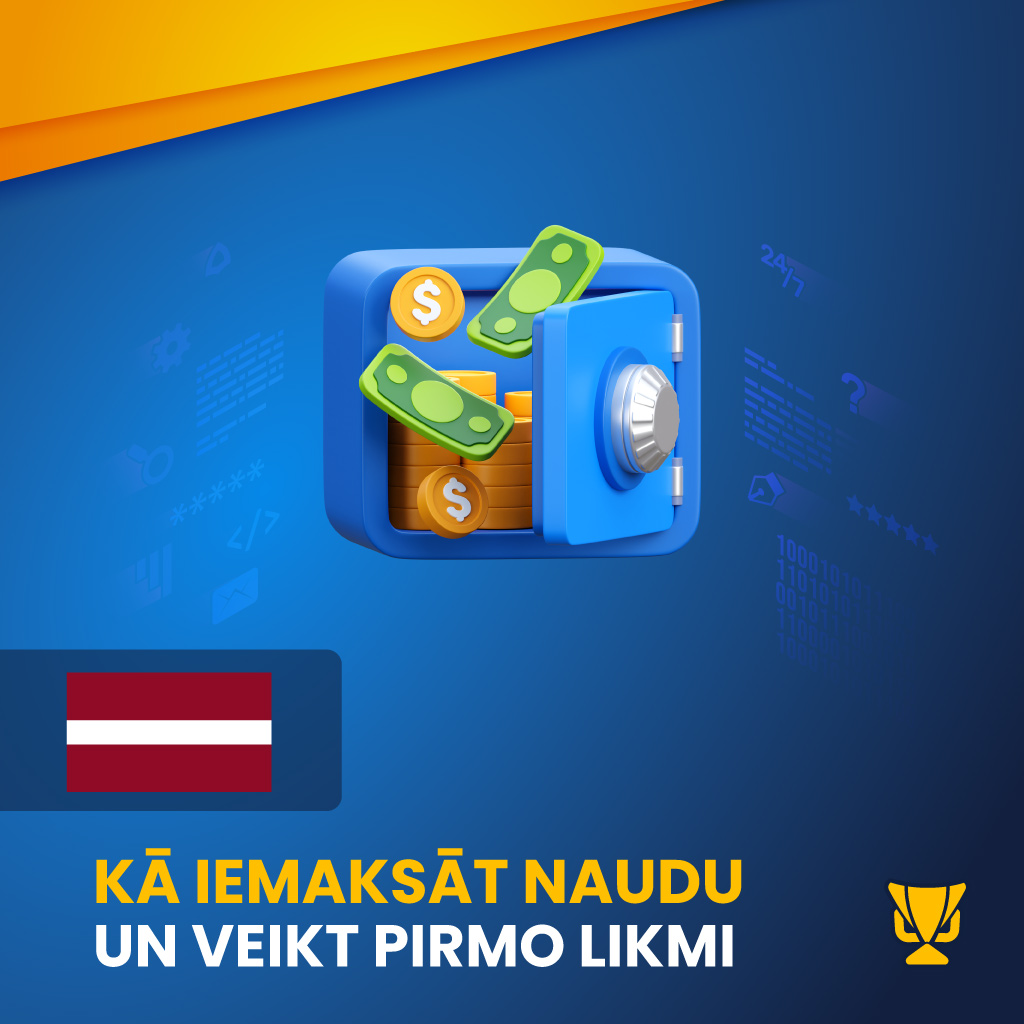 Kā iemaksāt naudu un veikt pirmo likmi