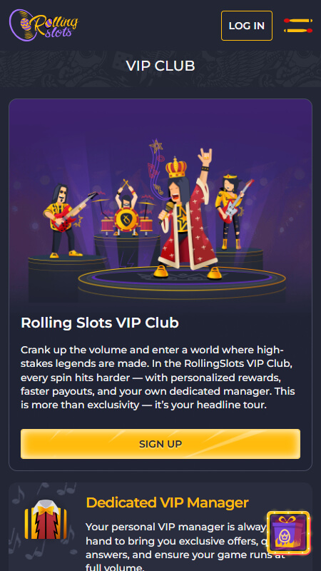 Rolling Slots vip club