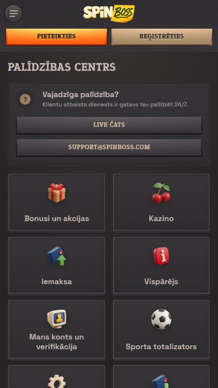 Spinboss atbalsta centrs 
