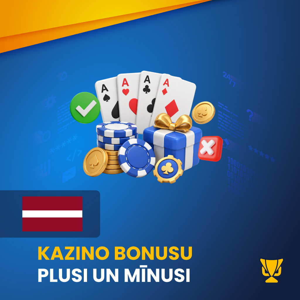 Kazino bonusu plusi un mīnusi tiešsaistes kazino