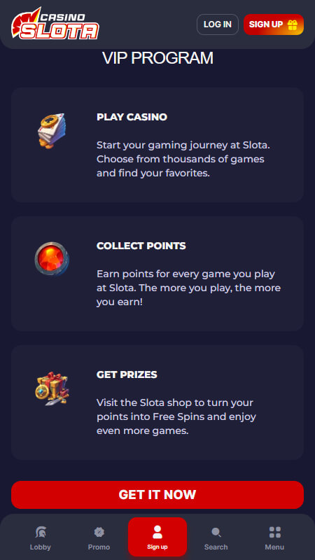 Slota VIP programma