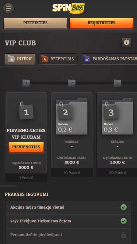 SpinBoss VIP programma