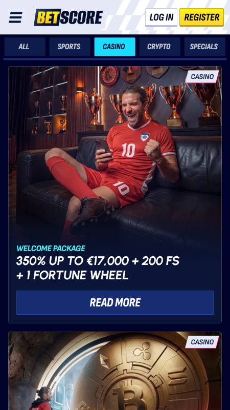 BetScore kazino bonusi un akcijas