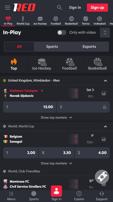 Kā darbojas 1RED live likmes un Cash Out