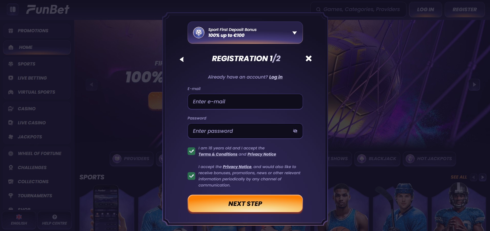 Funbet Reģistrācija