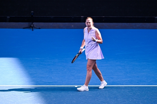 Jeļena Aļona Ostapenko during the Australian Open AO 2024
